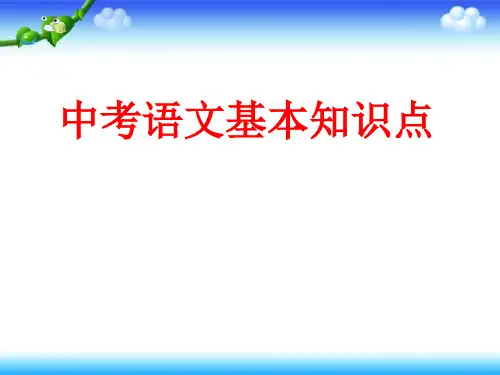 中考语文基本知识点课件23张