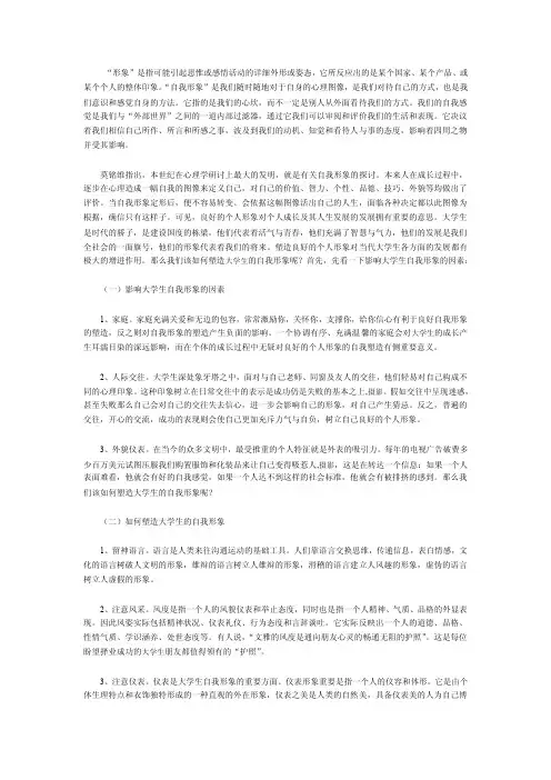 形象设计论文