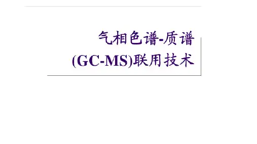 气相色谱质谱联用技术PPT课件