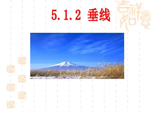 【人教版】七年级下册数学：第五章《相交线与平行线》课件 5.1.2 垂线