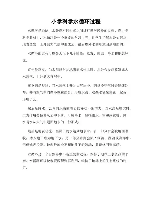 小学科学水循环过程