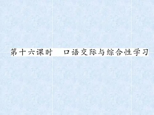 小升初语文总复习精练课件第16课时 口语交际与综合性学习｜人教新课标 (共13张PPT)