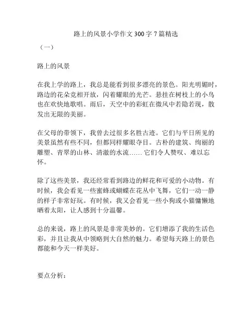 路上的风景小学作文300字7篇精选
