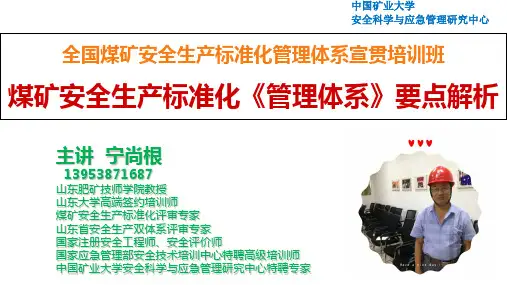 煤矿安全生产标准化《管理体系》要点解析(原版)