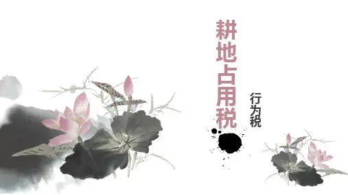 耕地占用税PPT课件