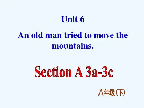 英语人教版八年级下册unit6 Section A (3a-3c)