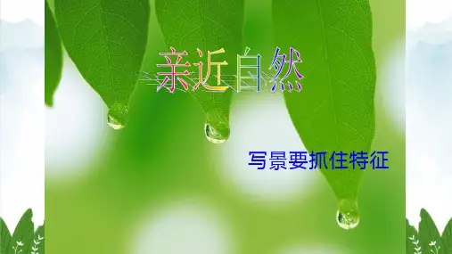 最新人教版高中必修二语文 作文指导：亲近自然--写景要抓住特征课件