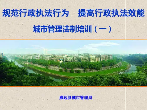 城市管理理论基础知识(培训1)