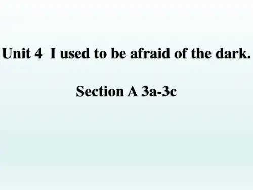 2020-2021学年人教版九年级英语 Unit4 Section A 3a—3c