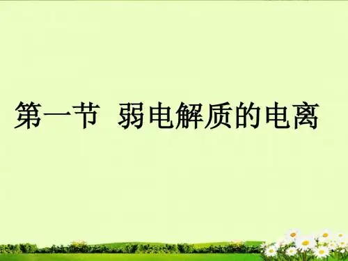 弱电解质的电离
