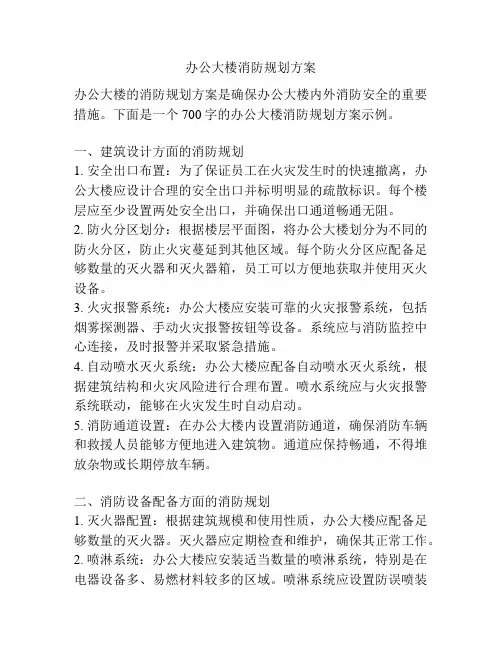 办公大楼消防规划方案