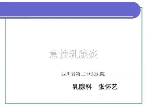 急性乳腺炎PPT课件