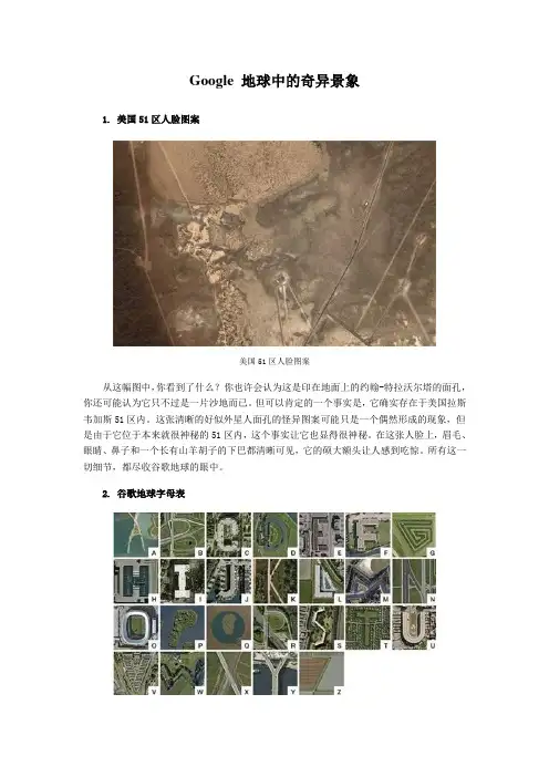 Google 地球中的奇异景象