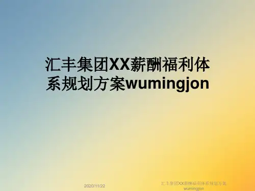 汇丰集团XX薪酬福利体系规划方案wumingjon