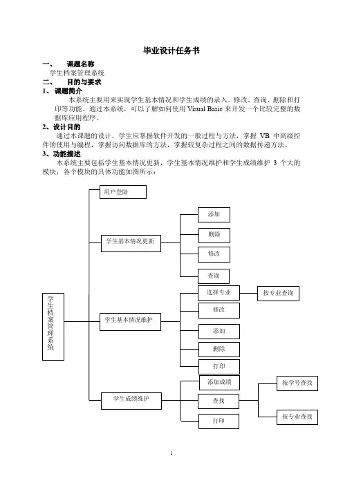学生管理系统的设计与实现