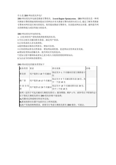 SEO网站优化外包