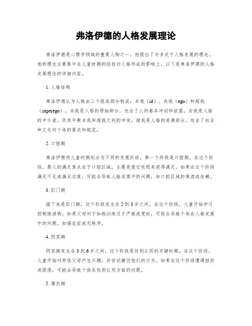 弗洛伊德的人格发展理论