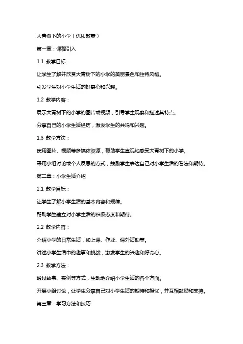大青树下的小学(教案)