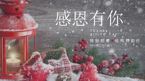 ppt模板感恩有你特别的爱给特别的你【精选】