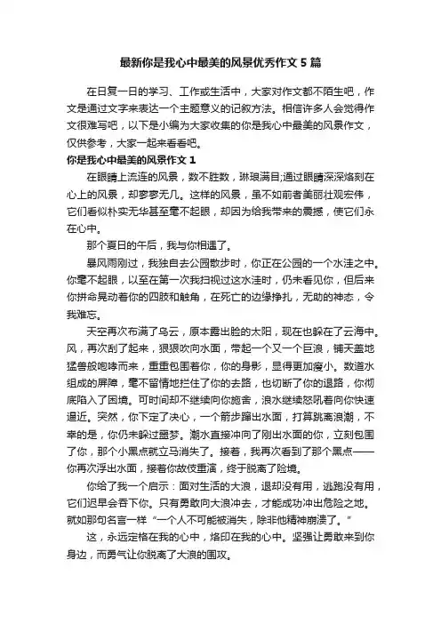 最新你是我心中最美的风景优秀作文5篇