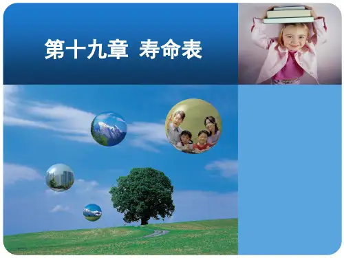 20 第十九章 寿命表
