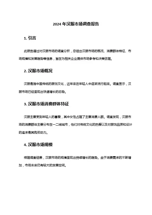 2024年汉服市场调查报告