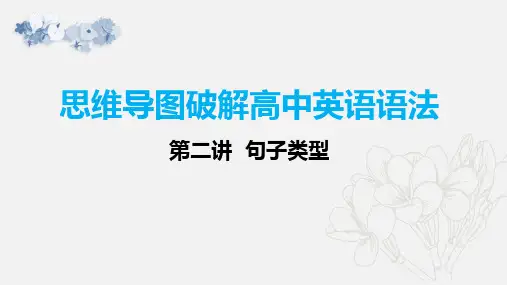 思维导图破解高中英语语法 第2讲 句子类型   11张