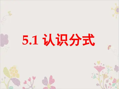 北师大版数学八年级下册5.1认识分式课件(共24张PPT)