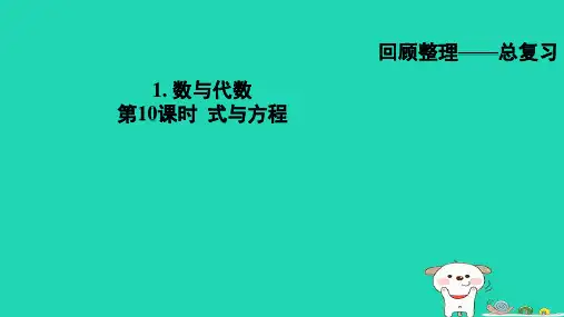 2024六年级数学下册总复习1数与代数第10课时式与方程习题课件青岛版六三制