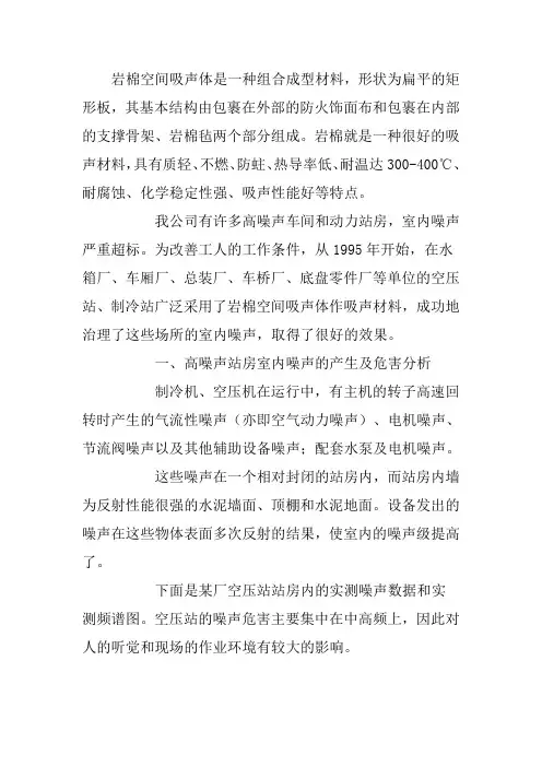 岩棉空间吸声体浅谈