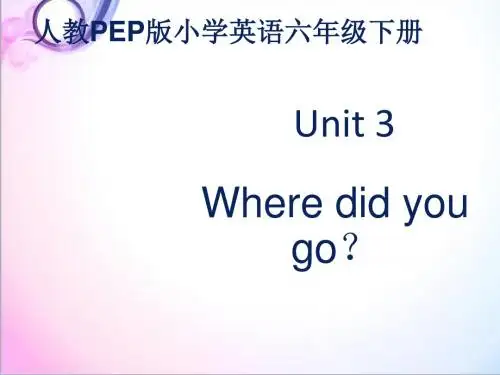 最新PEP人教版英语六年级下册Unit3 Where did you go Part B优质课课件.pptx