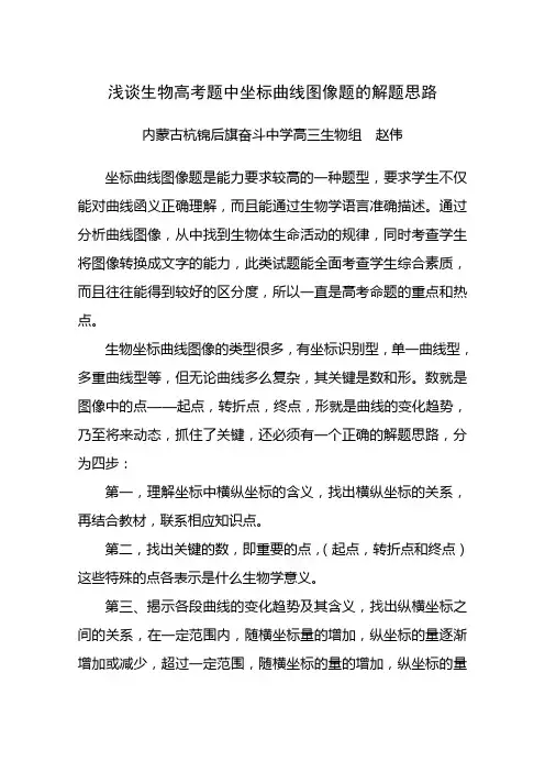浅谈生物高考题中坐标曲线图像题的解题思路