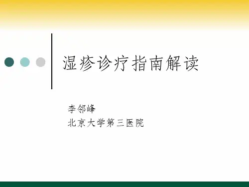 湿疹诊疗指南解读 (最新)