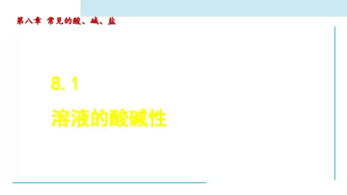 科粤版化学九年级下册 溶液的酸碱性  课件