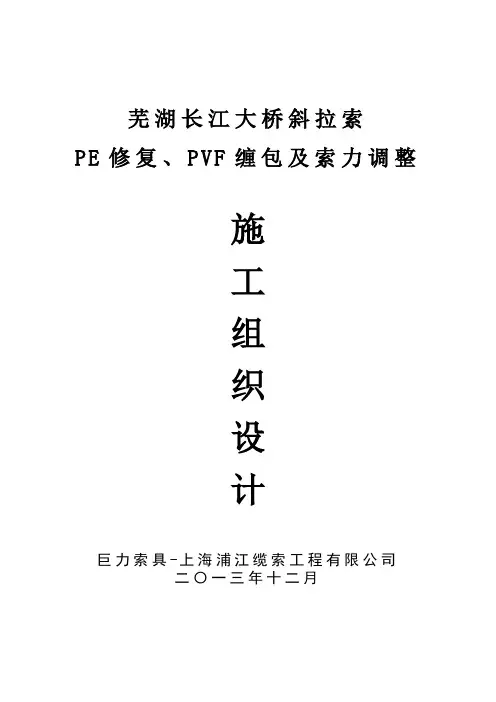 芜湖长江大桥拉索PE修复、PVF缠包及索力调整施工组织设计