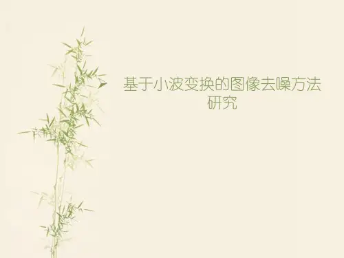 基于小波变换的图像去噪方法研究