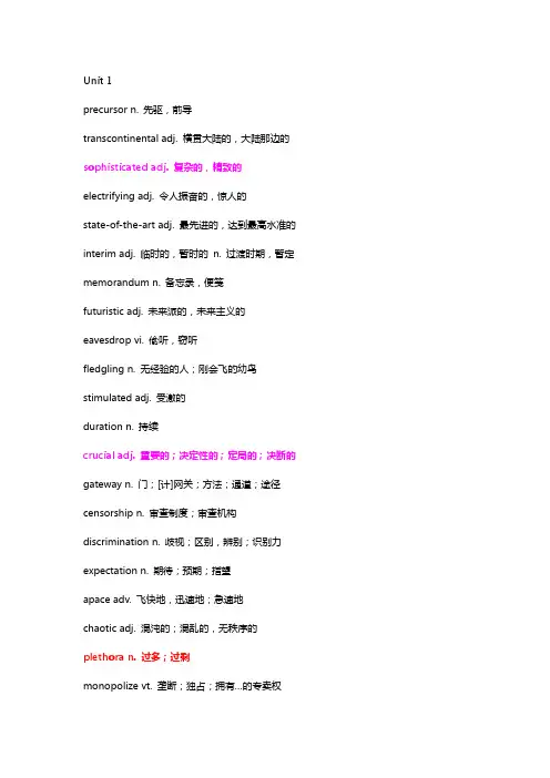 技术类英语单词表