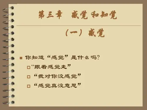 普通心理学_第三章_感觉