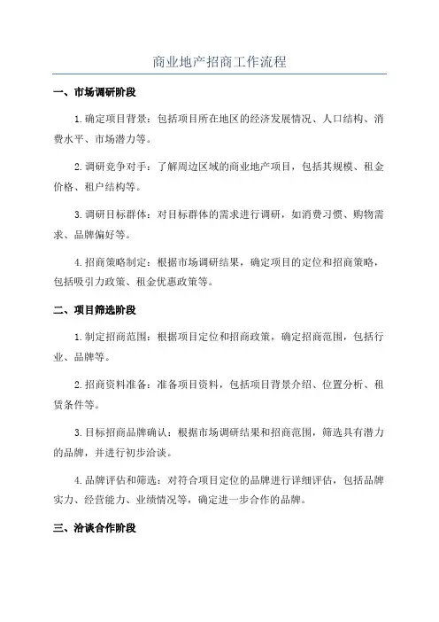 商业地产招商工作流程