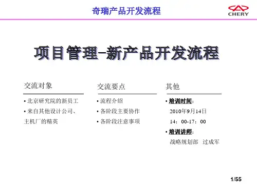 研究院-轿车新产品开发流程