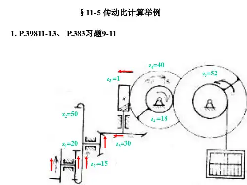 传动比计算举例