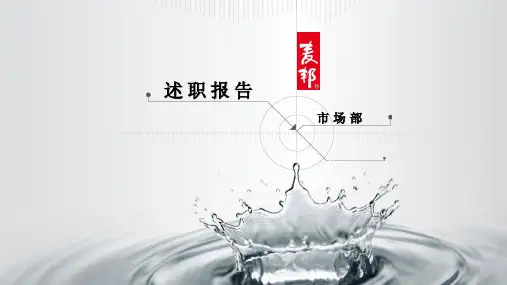 市场经理述职报告PPT