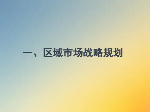 区域市场规划与培训ppt课件