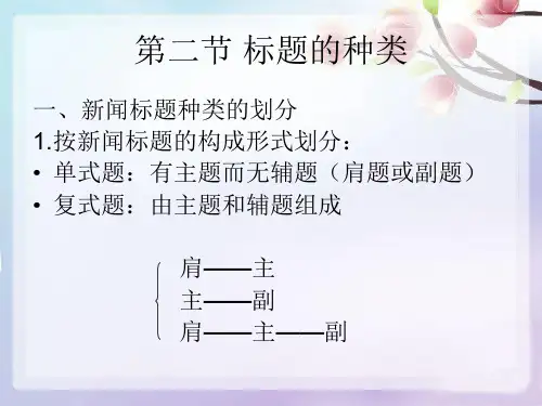 标题的种类