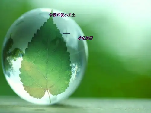 争做环保小卫士主题班会ppt课件