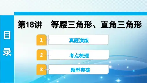 2023年河北省中考数学复习全方位第18讲 等腰三角形直角三角形 课件