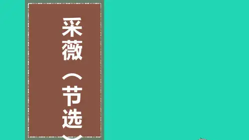 六年级语文下册 古诗词诵读1 采薇(节选)教学课件+素材  人教版