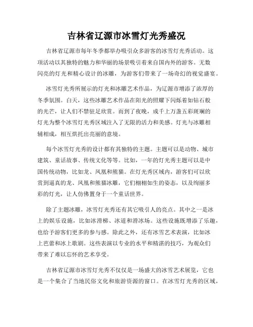 吉林省辽源市冰雪灯光秀盛况
