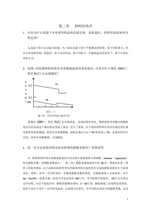 材料物理导论-思考题3