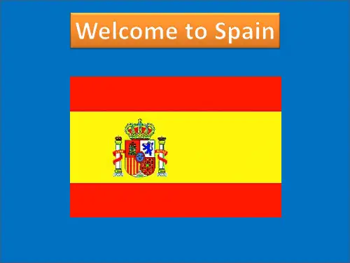 Spain西班牙特色(英文介绍PPT)